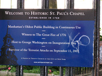 Sign Outside St. Paul's Chapel