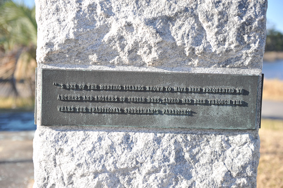 Inscription about hunting on Sapelo Island