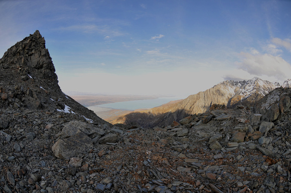 View from Zodiac Glacier looking south towards Lake Pukaki